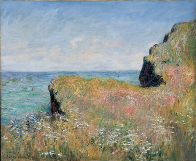 Al borde del acantilado, Pourville de Claude Monet