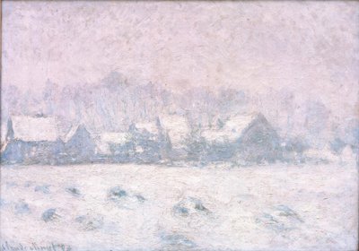 Efecto de nieve en Giverny (Nieve en Giverny) de Claude Monet