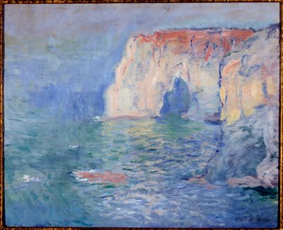 Etretat, la Manneporte, reflejos en el agua. Pintura de Claude Monet (1840-1926) 1885, Museo de Orsay, París de Claude Monet