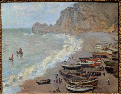 Etretat: la playa y la puerta de Amont de Claude Monet