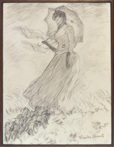 Mujer con sombrilla de Claude Monet
