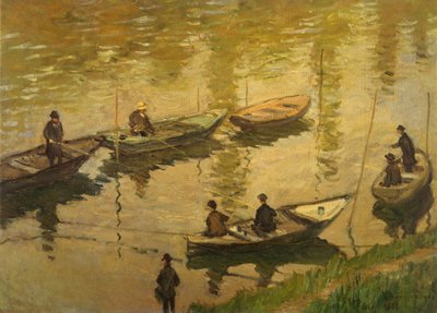 Pescadores en el Sena de Claude Monet