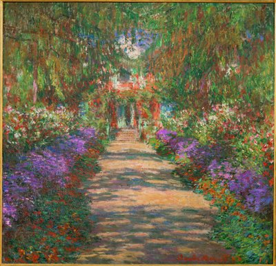 Jardín en Giverny (pintura sobre lienzo) de Claude Monet