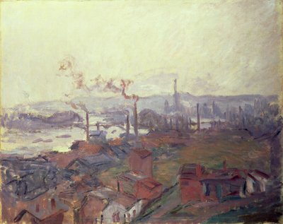 Vista general de Rouen desde la orilla de St. Catherine de Claude Monet