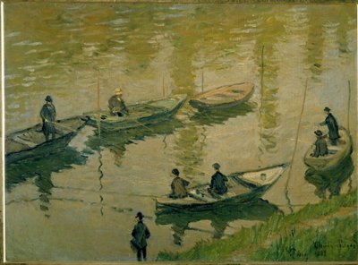 Grupo de pescadores en el Sena cerca de Poissy de Claude Monet