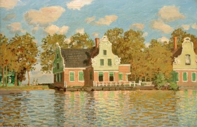 Casas en el agua en Zaandam de Claude Monet
