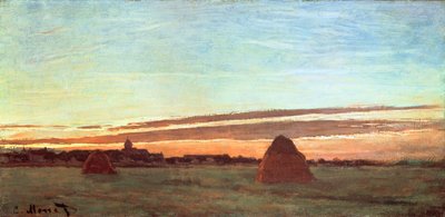Pilas de heno en Chailly, 1865 de Claude Monet