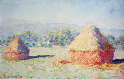 Almiar al sol, efecto de la mañana, 1891 de Claude Monet
