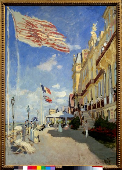 Hotel des Roches Noires en Trouville. Pintura de Claude Monet (1840-1926) de Claude Monet