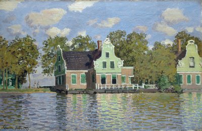 Casas a orillas del río Zaan de Claude Monet