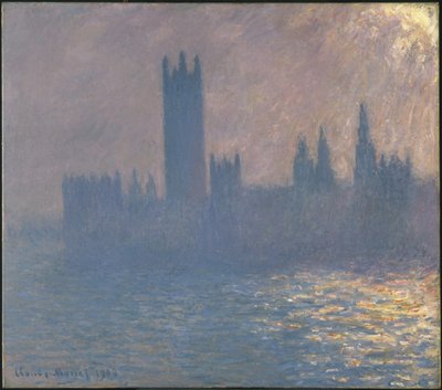 Houses of Parliament, efecto de sol, 1903 de Claude Monet