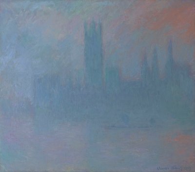 Houses of Parliament in the Fog 1903 (Óleo sobre lienzo) de Claude Monet