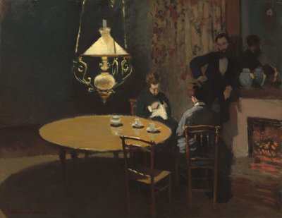 Interior, después de la cena de Claude Monet