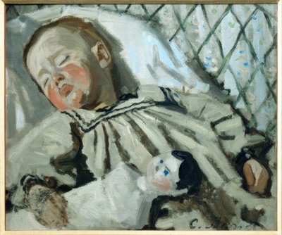 Jean Monet dormido de Claude Monet
