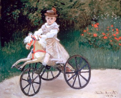 Jean Monet en un caballo mecánico, 1872 de Claude Monet
