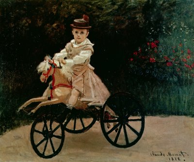 Jean Monet en su caballito de juguete de Claude Monet
