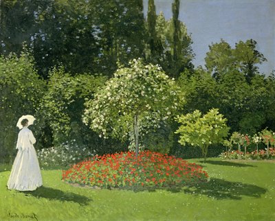 Jeanne Marie Lecadre en el jardín de Claude Monet