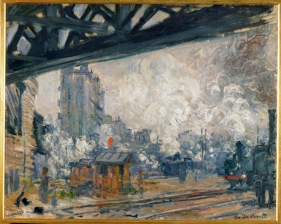 La estación Saint-Lazare, vista exterior de Claude Monet