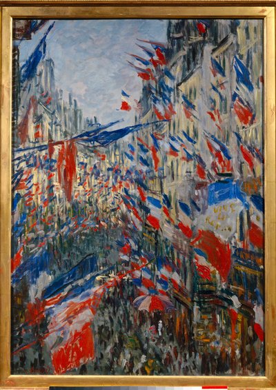 La Rue Saint-Denis en París, fiesta 30 de junio de 1878. Pintura de Claude Monet (1840-1926) de Claude Monet