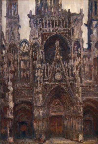 La catedral de Rouen, el portal visto de frente, armonía marrón de Claude Monet