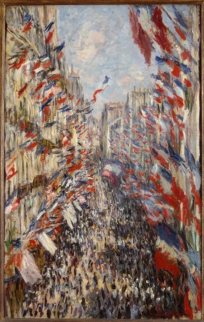 La rue Montorgeuil, en París. Fiesta del 30 de junio de 1878 de Claude Monet