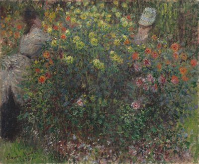 Damas en flores, 1875 de Claude Monet