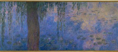 El estanque de nenúfares con sauces, La mañana con sauces de Claude Monet