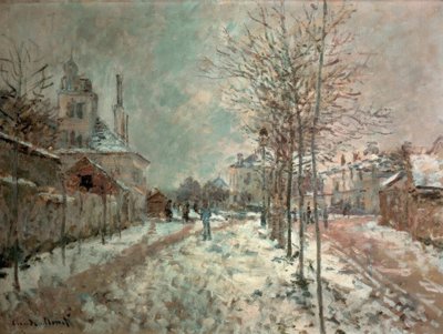 El Boulevard de Pontoise en Argenteuil, nieve de Claude Monet