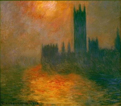 El Parlamento, puesta de sol de Claude Monet