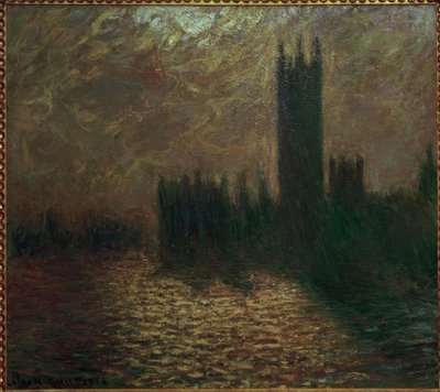 El Parlamento, cielo tormentoso de Claude Monet