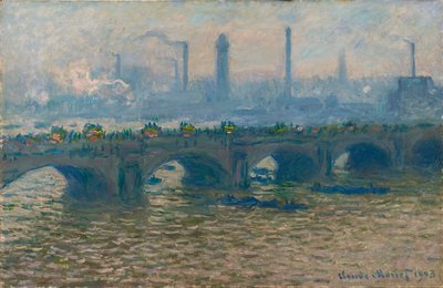 Le Pont de Waterloo, tiempo gris Waterloo Bridge, clima gris, 1903 de Claude Monet