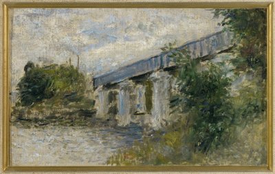El puente del ferrocarril, Argenteuil de Claude Monet