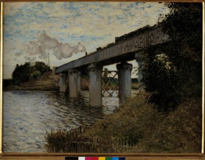 El puente del ferrocarril en Argenteuil de Claude Monet