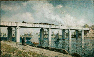 El puente del ferrocarril en Argenteuil de Claude Monet