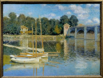 El puente de Argenteuil (detalle) de Claude Monet