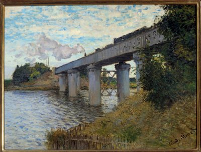 El puente del ferrocarril en Argenteuil de Claude Monet