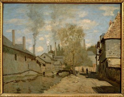 Le ruisseau de Robec a Rouen ... (óleo sobre lienzo) de Claude Monet