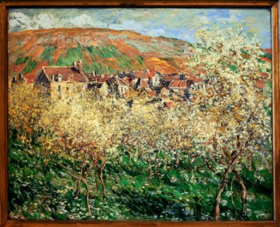 Los ciruelos en flor en Vetheuil de Claude Monet