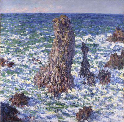 Les Pyramides de Port-Coton, efecto de sol, 1886 de Claude Monet