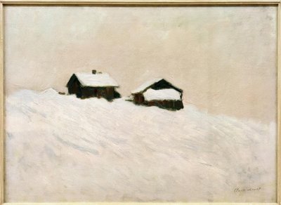 Casas en la nieve, Noruega de Claude Monet