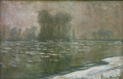 Mañana brumosa, deshielo (Deshielo en una mañana neblinosa) de Claude Monet
