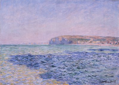 Sombras sobre el mar, los acantilados de Pourville (Dieppe, Seine Maritime, Francia) (Sombras sobre el mar - Los acantilados de Pourville) - Pintura de Claude Monet (1840-1926), óleo sobre lienzo, 57x80 cm de Claude Monet