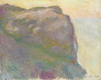 En el Acantilado, Petit D"Ailly, 1896 de Claude Monet