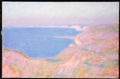 En los acantilados cerca de Dieppe, atardecer, 1897 de Claude Monet