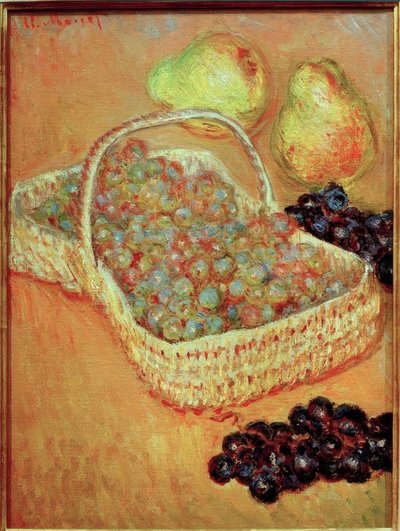 Cesta de uvas y peras de Claude Monet