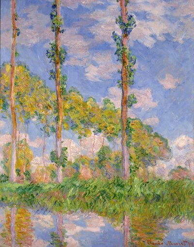 Álamos al sol de Claude Monet