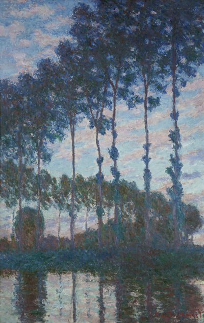 Álamos en las orillas del Epte, Efecto de la tarde, 1891 de Claude Monet