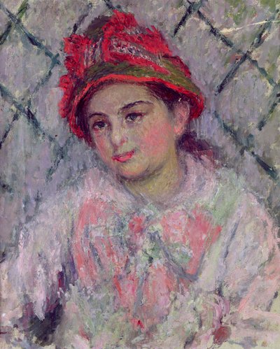 Retrato de Blanche Hoschede (1864-1947) como una niña, c.1880 de Claude Monet