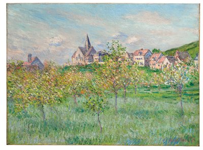 Primavera en Giverny, efecto de tarde, 1885 de Claude Monet