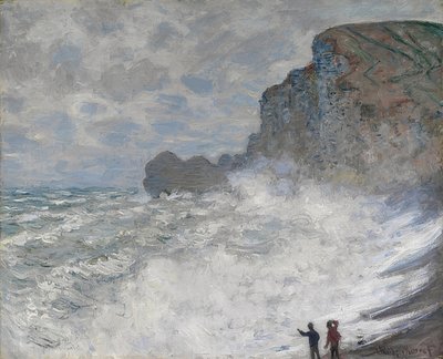 Clima áspero en Étretat. 1883 de Claude Monet